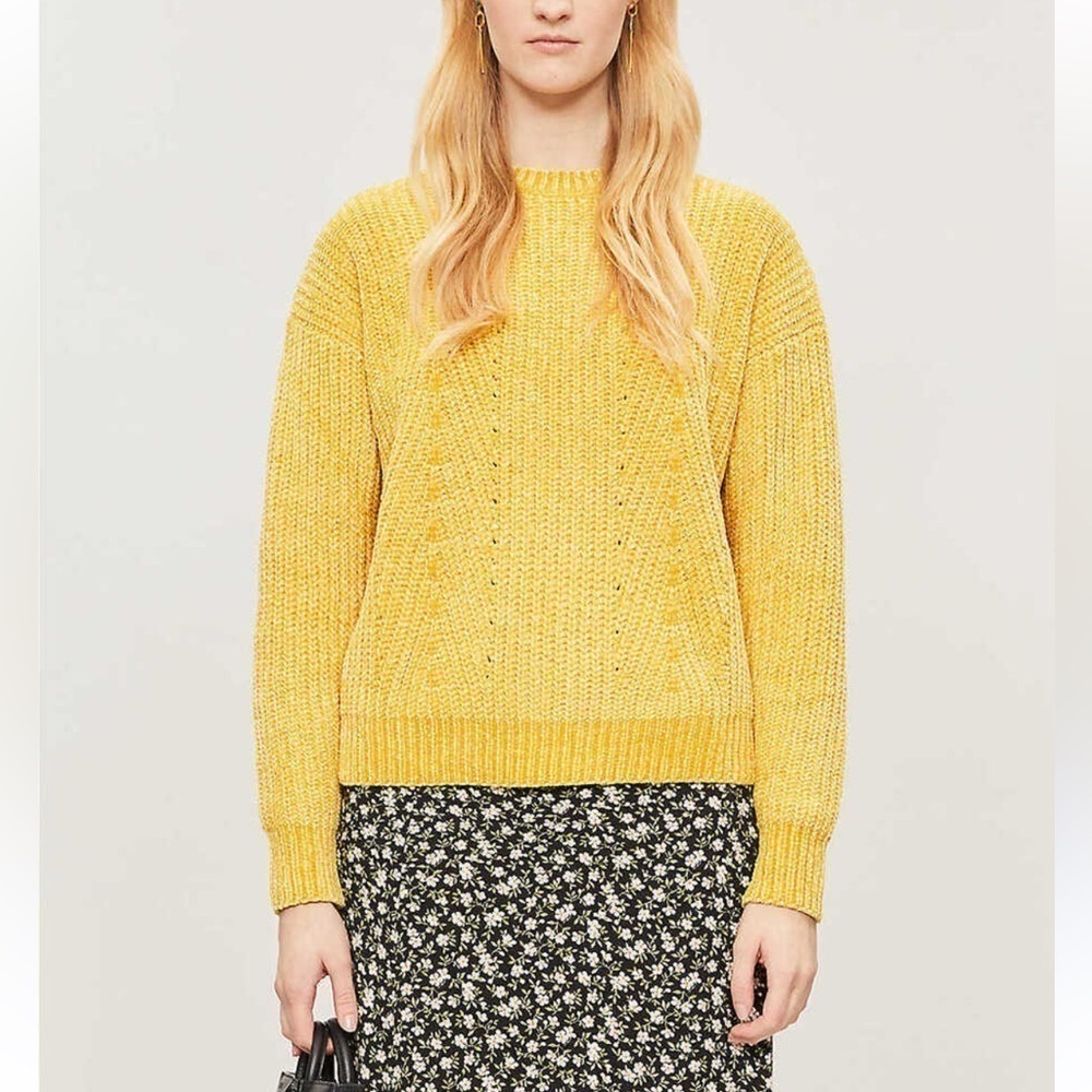 Ted Baker Innia Chenille Sweater in Yellow Sz  0 ( US Sz 2)
